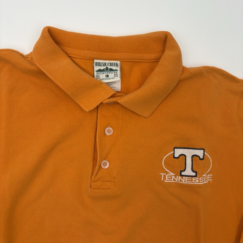 90s Vintage Briar Creek Tennessee Volunteers Polo Shirt Mens Large Orange